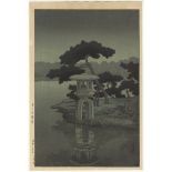 Hasui Kawase, Moonlight, Original Japanese Woodblock Print