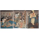 Toyokuni III, Higashiyama Sakura Zoshi, Original Japanese Woodblock Print