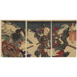 Kunichika, Suikoden, Tattoo, Original Japanese Woodblock Print