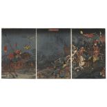 Kuniyoshi, Battle, Original Japanese Woodblock Print