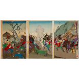 Kunimasa V, Modern War, Original Japanese Woodblock Print