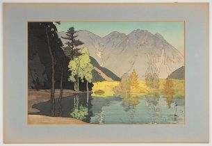 Hiroshi Yoshida, Alps, Original Woodblock Print