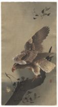 Koson Ohara, Eagle, Original Japanese Woodblock Print