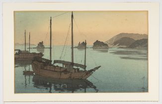 Hiroshi Yoshida, Inland Sea, Original Woodblock Print