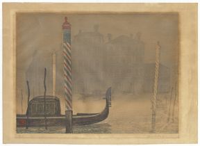 Yoshijiro, Venice, Original Japanese Woodblock Print