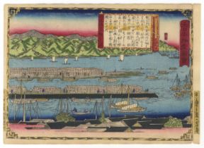 Hiroshige III, Meiji, Export, Original Japanese Woodblock Print