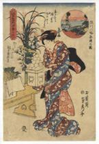 Sadahide Utagawa, Four Seasons, Original Japanese Woodblock Print