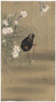 Koson Ohara, Gallinule, Original Japanese Woodblock Print