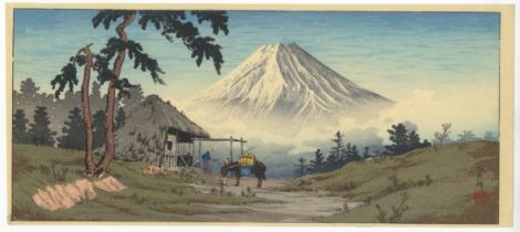 Shotei, Otome Pass, Original Japanese Woodblock Print
