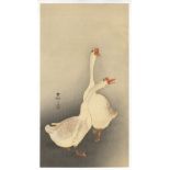 Koson Ohara, Chinese Geese, Original Japanese Woodblock Print