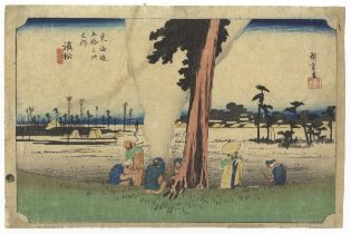 Hiroshige I, Hamamatsu, Original Japanese Woodblock Print