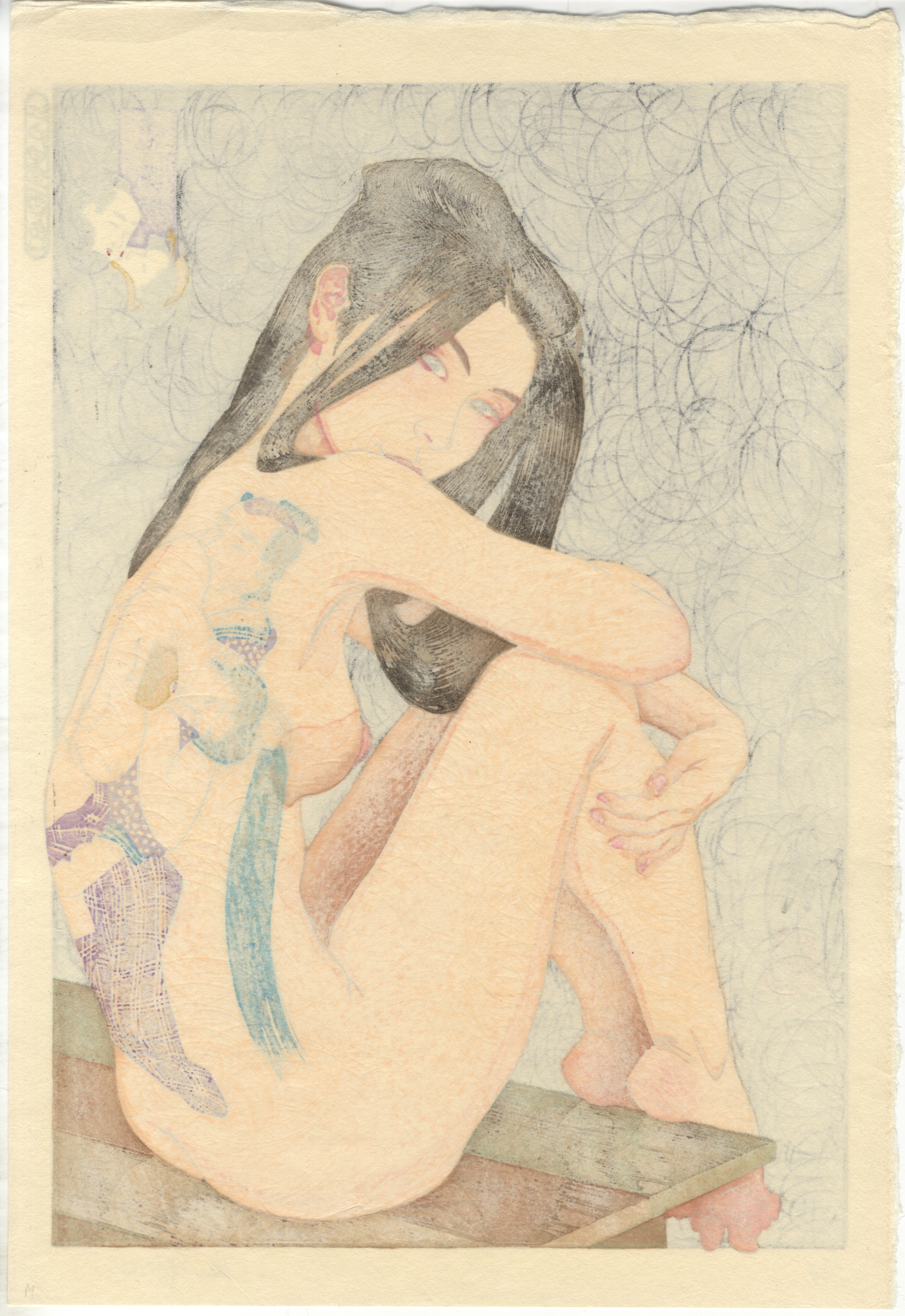 Paul Binnie, Utamaro's Erotica, Original Japanese Woodblock Print - Image 2 of 2