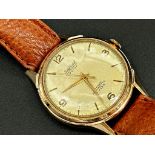 Vintage gents Cristal Watch gold plated automatic doctor's watch, 38mm case, champagne dial with