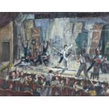 Constance-Anne Parker (1921-2016) - 'The Rehearsal', titled, unsigned, composition oil sketch on