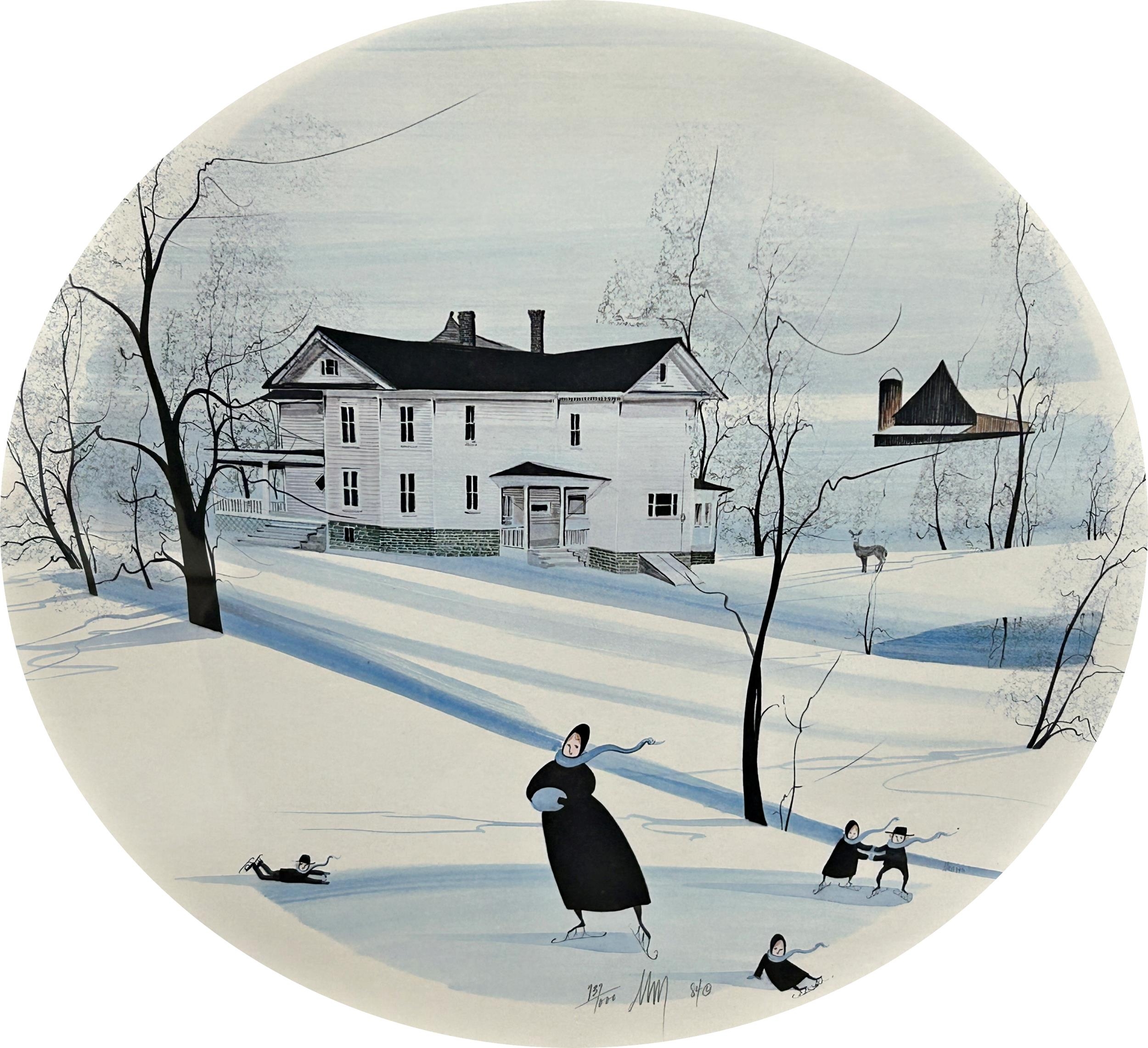 Patricia Buckley Moss (born 1933, American) - 'The Ice Show' and 'Brower Homestead' both signed - Image 2 of 3