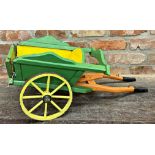 Folk Art scale model of a horse cart, with painted finish, 84cm long