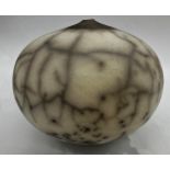 Studio pottery Raku vase, ovoid form, monogrammed BD or DB, 15cm high