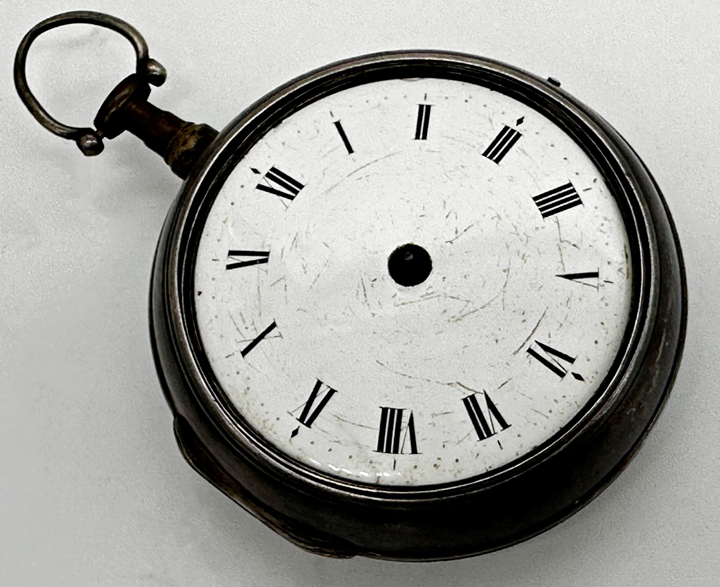 Georgian silver pocket watch by George Robinson of London (spares or repair)