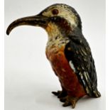 Probably by Bergman - Austrian cold painted bronze study of a kingfisher, 6.5cm high