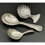 George III silver kings pattern caddy spoon, maker William Eley, Feran & Chawner, London 1810,