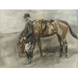 Lionel Edwards (1878-1966) - Portrait of a horse and gentleman rider, signed, inscribed 'To Dr
