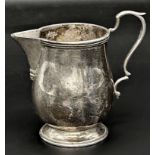 1970s silver baluster jug, maker JG ltd, Birmingham 1971, 10cm high, 4.5oz approx