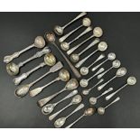 Good collection of Georgian and later silver salt, mustard and preserve spoons, 8.5oz approx