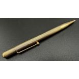 9ct engine turned propelling pencil, maker S J Rose & Son, 12cm long, 22.5g