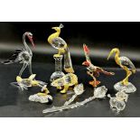 Collection of Swarovski crystal animals applied with gilt metal, gems and enamel to include -