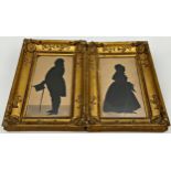 John Gapp of Brighton (fl. 1827-1840) - Silhouette portrait of a standing gentleman and his partner,