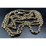 9ct belcher chain, 68cm long, 12g