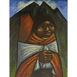 Arturo Nieto (20th century, Ecuadorian) - Portrait of a young woman, signed, work in pastel, 35.5