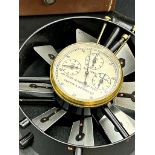 Vintage lacquered steel Air Meter to 1000,000 feet by Griffin & George Ltd, 10.5cm diameter,