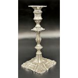 Victorian silver candlestick, maker Lambert & co, London 1890, 23cm high, 13oz gross (weighted)