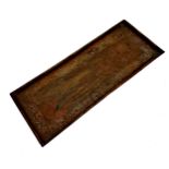 William Henry Mawson Keswick School copper rectangular tray, hammered finish with Celtic boarders,