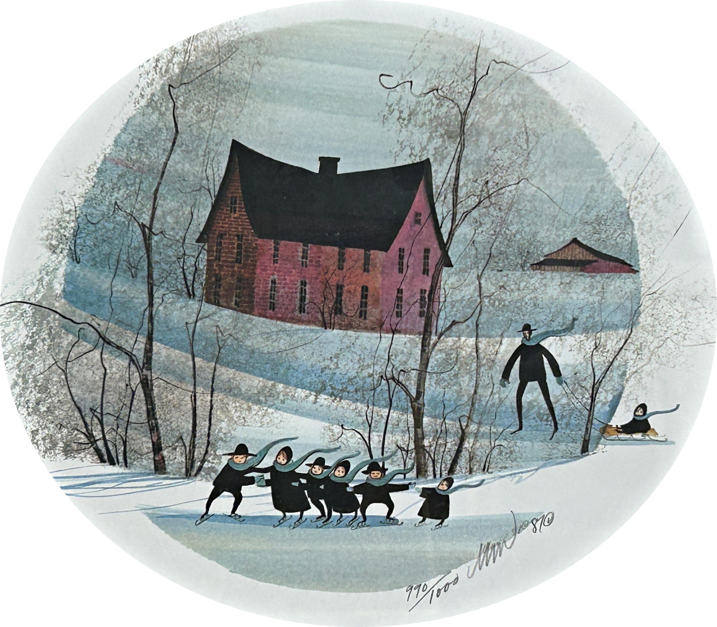 Patricia Buckley Moss (born 1933, American) - 'The Ice Show' and 'Brower Homestead' both signed - Image 3 of 3