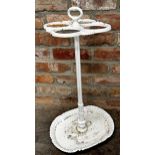 Archibald Kenrick & Sons cast iron stick stand, the base with raised darted boarder, 70cm high