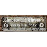 Advertising - 'Windsor Chronicle', enamel sign, 51 x 157cm