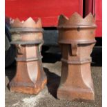 Matched pair of chimney stacks, Height 81cm x Diameter 40cm