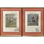 'Snaffles' (Charles Johnson Payne, 1884-1967) - 'Foxcatchers' and 'Merry England', signed, colour