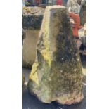 Large natural stone capitol or staddle base, 92cm high