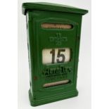 Advertising - 'Aeroflex', green painted cast iron desk top perpetual calendar, 18.5cm high