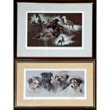 Mick Cawston (1959-2006) - group portrait of terriers, signed, limited 79 of 500 colour print, 24