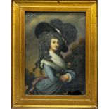 In the manner of Thomas Gainsborough (1727-1788) - half length portrait of a lady, unsigned, oil