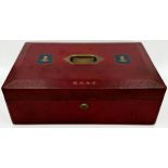 Incredible Edward VII red leather dispatch box owned by Hugh Oakeley Arnold-Forster PC (Secretary of