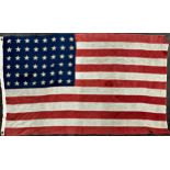 WWII American flag with forty eight stars, 81 x 136cm