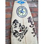 Cool vintage Wave Graffiti of South Wales surfboard, 200cm long