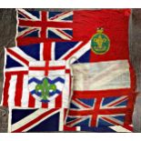 Four good old flags to include Union Jacks and scouting interest (4)