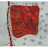 Ursula Leach (20th/21st century) - 'Red Path', signed, Artist Proof colour etching, 41 x 43cm,