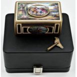 Exceptional quality Karl Griesbaum automaton singing bird box, the cased profusely enamelled with